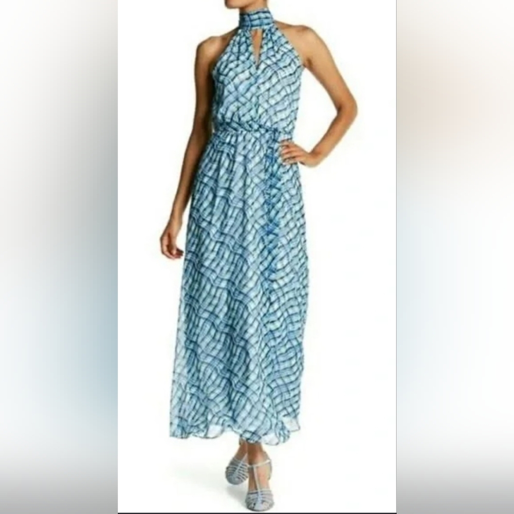 Calvin Klein Chiffon Maxi Dress, Size 4